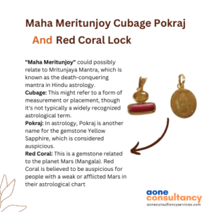 Mha Meritunjoy Cubage Pokraj and Red Coral Lock