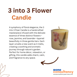 3 into 3 Flower Candle